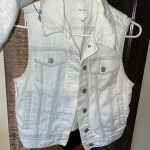 Talula denim vest in white wash
